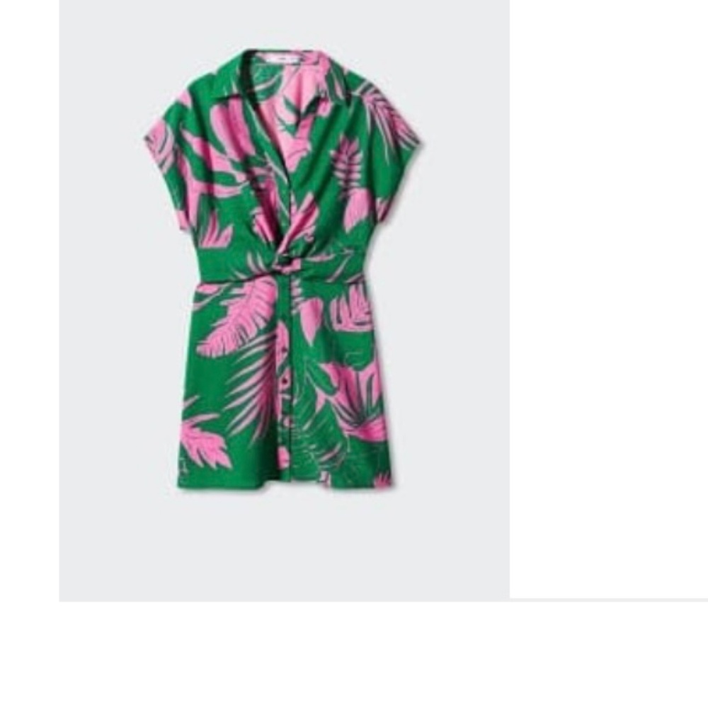 Mango Tropical Shirt dress size s